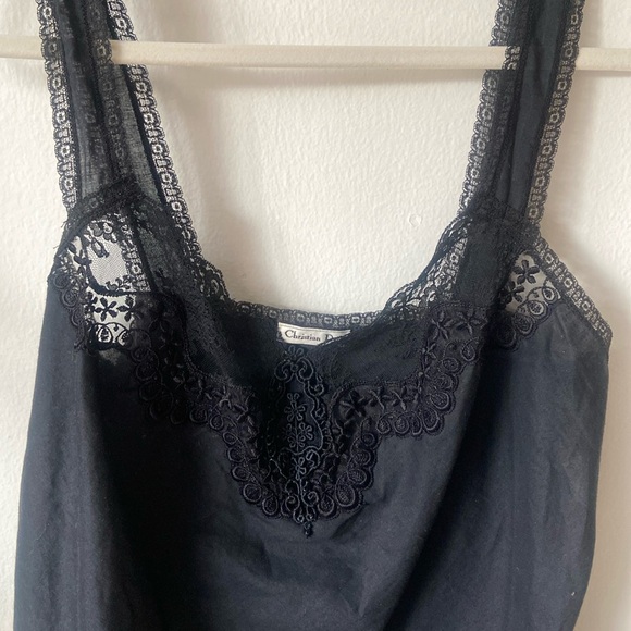 Vintage Christian Dior Lace Tank Top - Picture 2 of 7